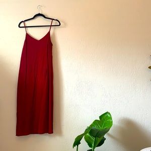 Red midi madewell dress